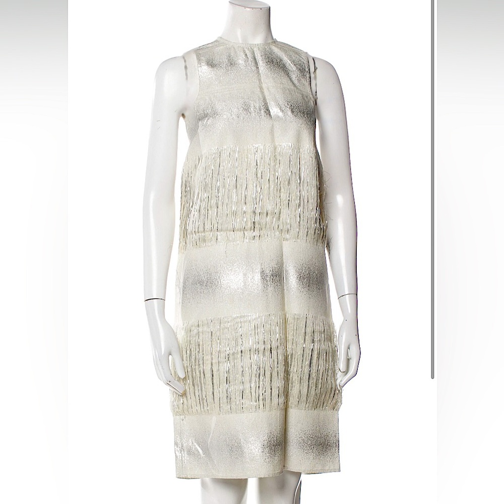 Palmer Harding linen silver thread dress - NWT, size S/L